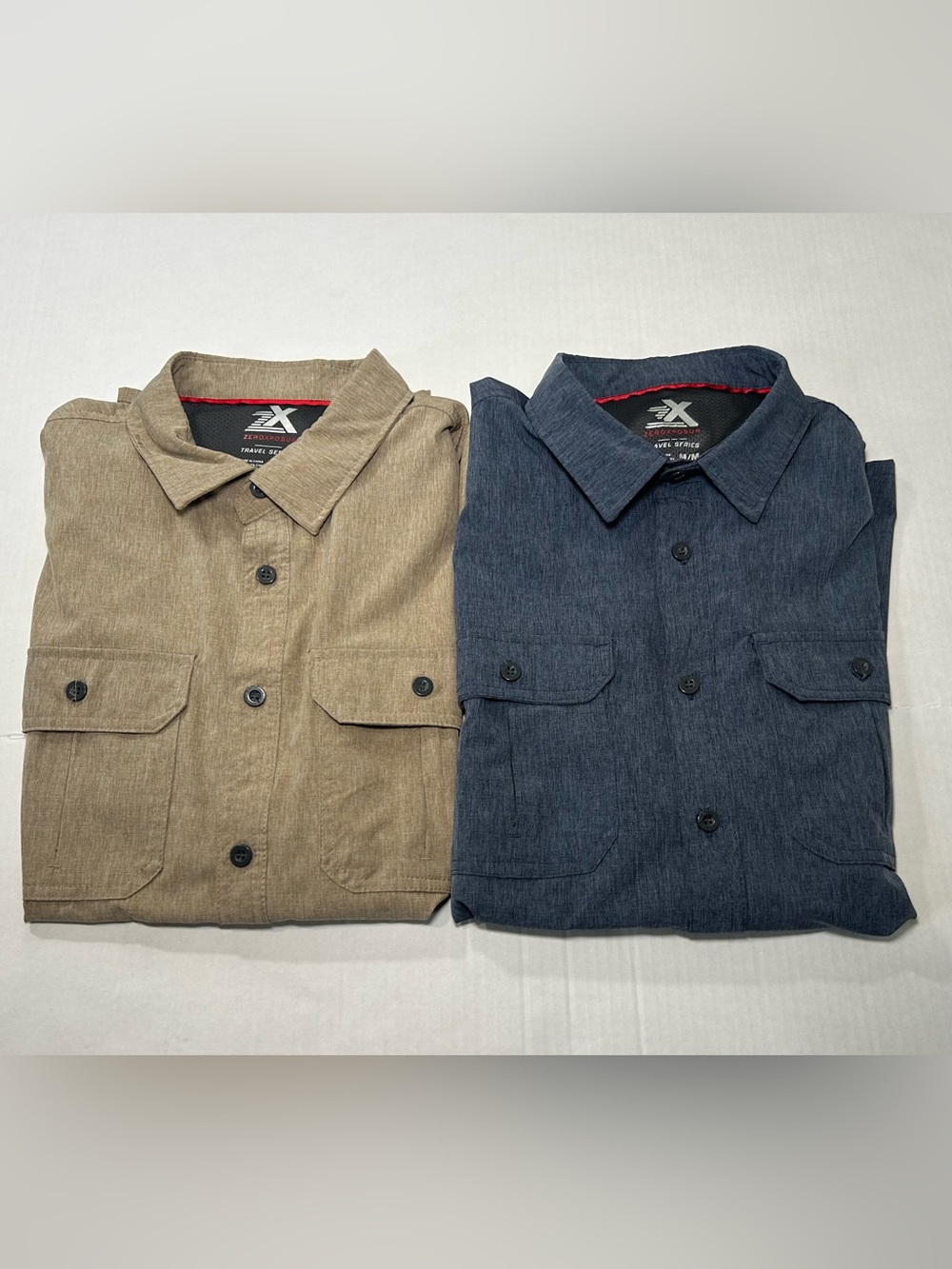 Mens ZeroXposur Button-Up Shirts 2 Fishing Outdoor Quick dry vented nice M